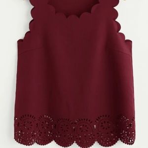 Scallop Edge Laser Cut Shell Top